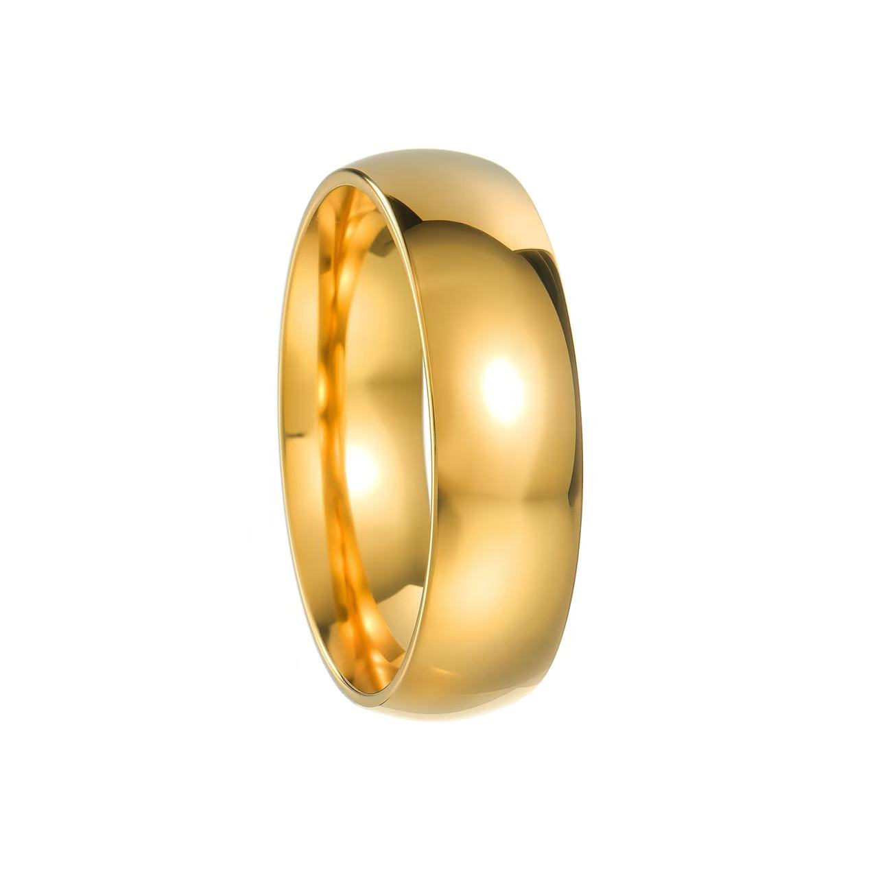 Glossy surfaceDomed Tungsten Carbide Ring - 4mm to 10mm