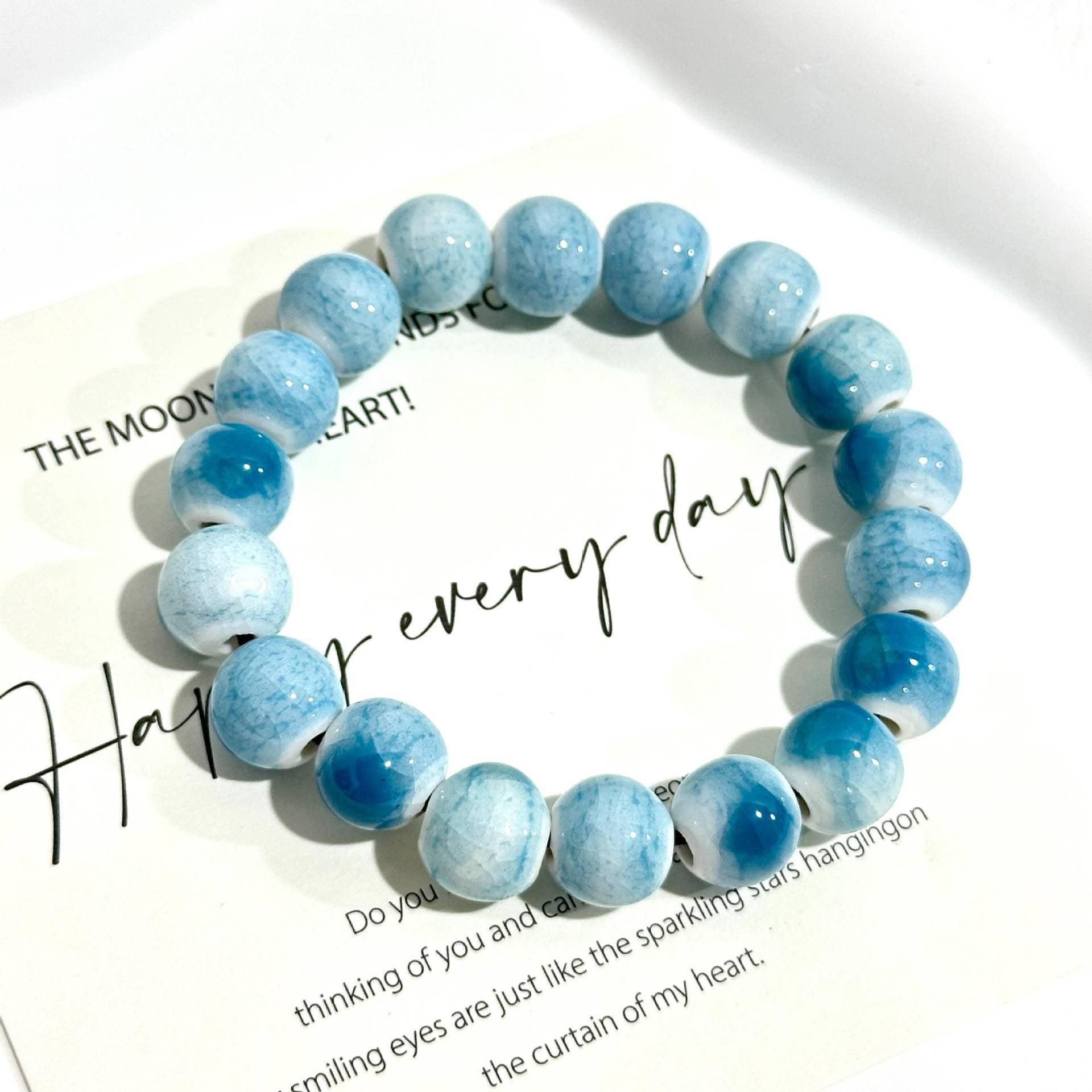 Ceramic bracelet solid color minimalist