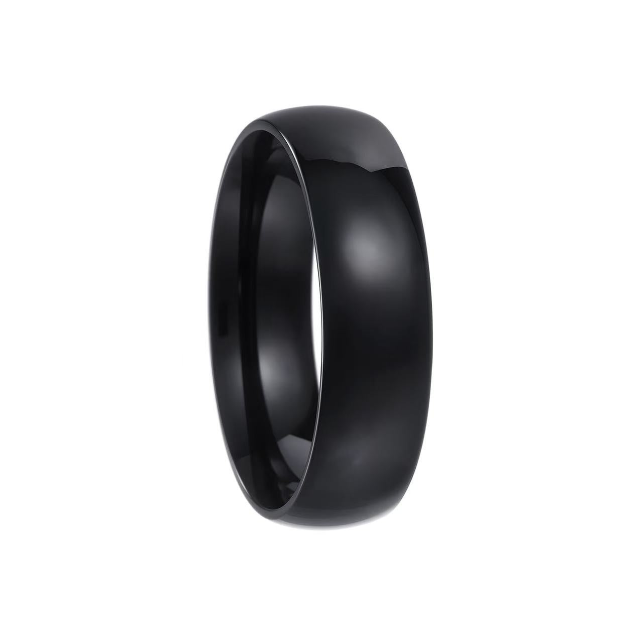 Glossy surfaceDomed Tungsten Carbide Ring - 4mm to 10mm