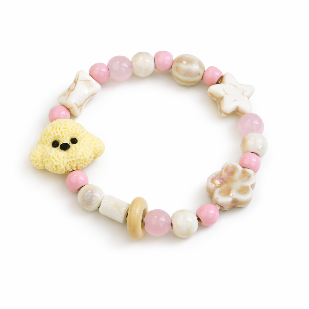 Ceramic bracelet cute handmade jewelry puppy style