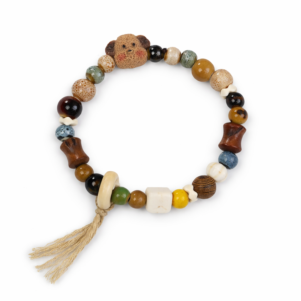 Ceramic bracelet cute handmade jewelry puppy style