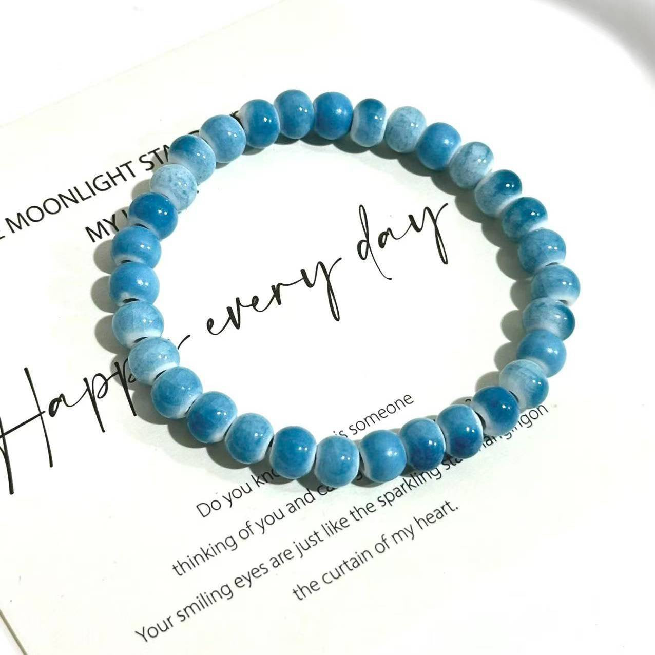 Ceramic bracelet solid color minimalist