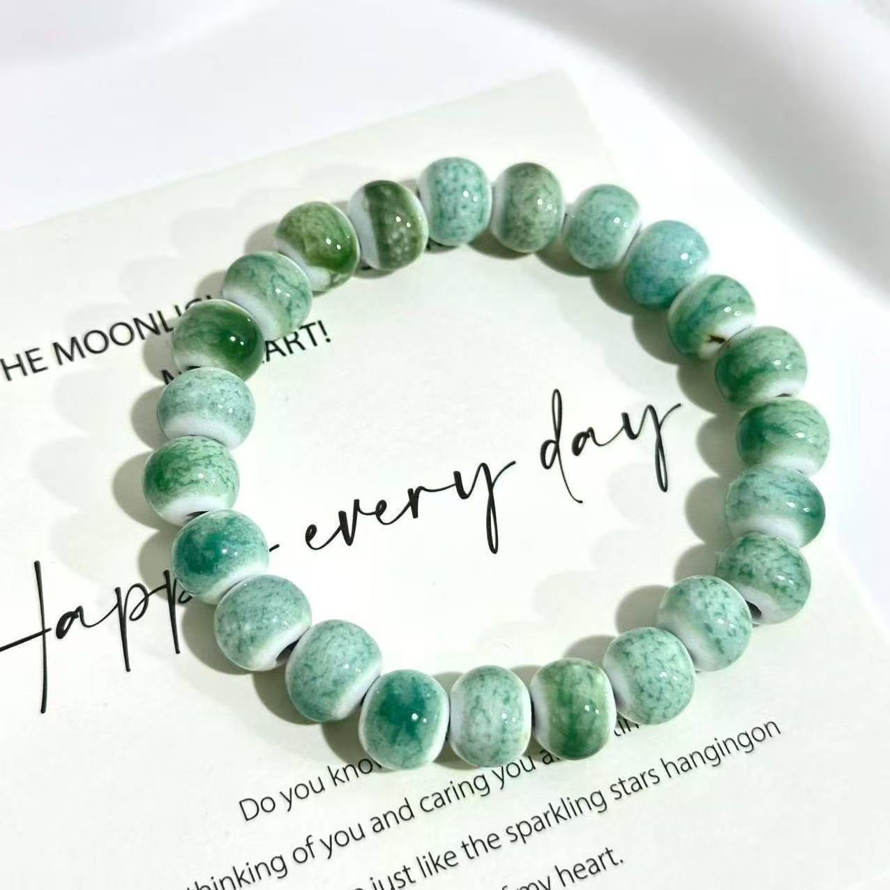 Ceramic bracelet solid color minimalist