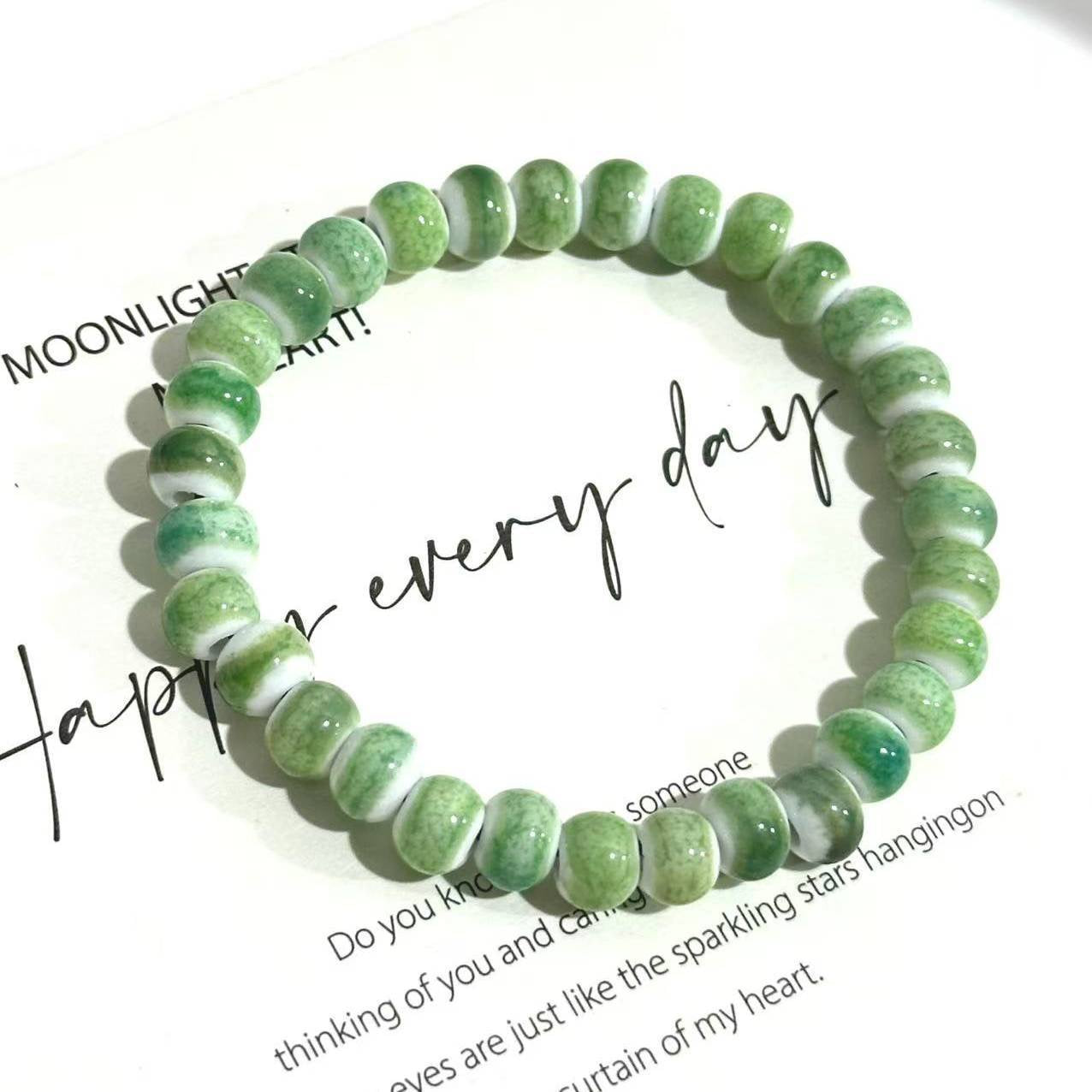 Ceramic bracelet solid color minimalist