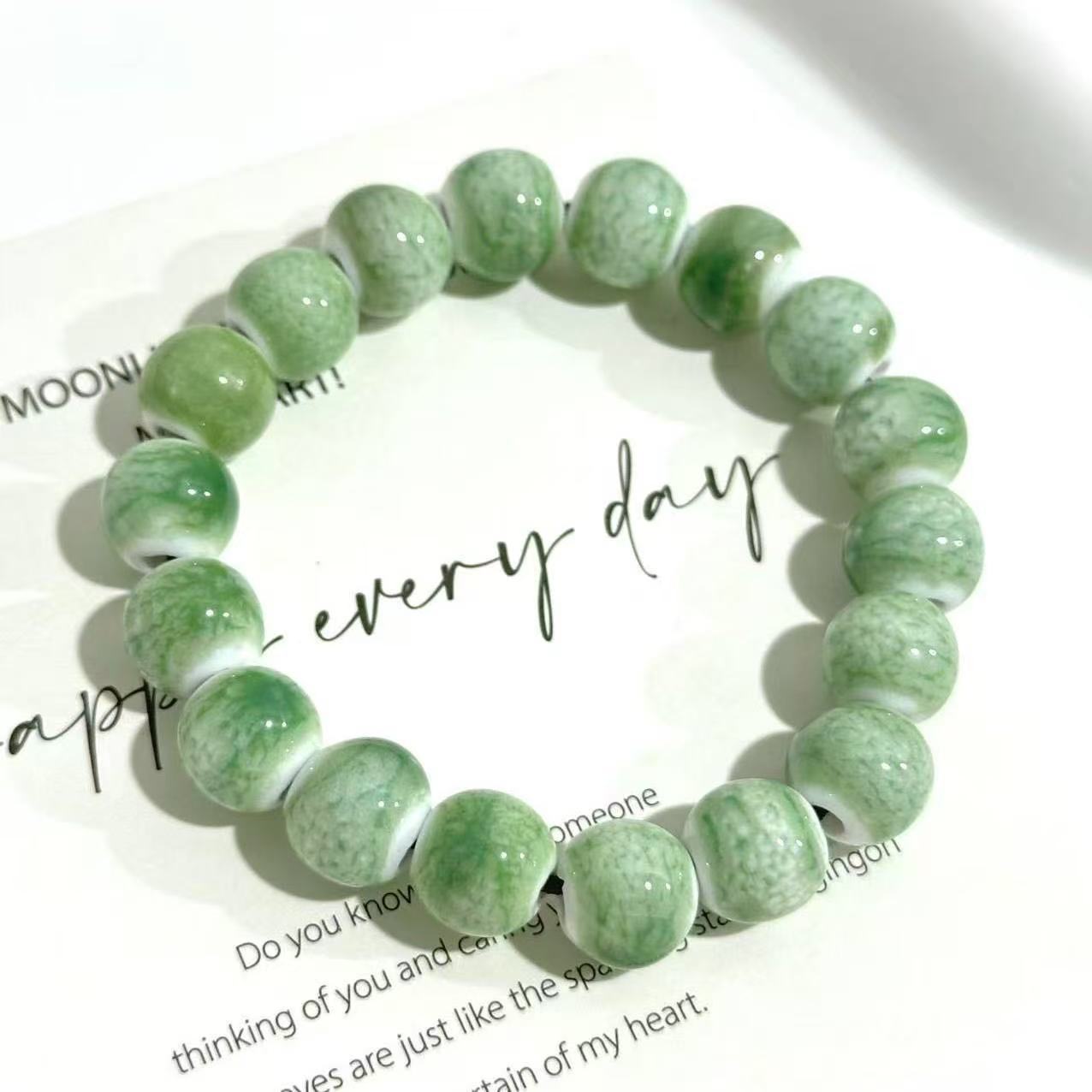 Ceramic bracelet solid color minimalist