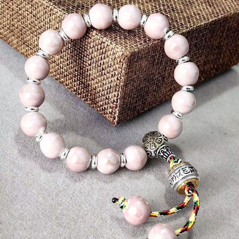 The same incense ash porcelain bracelet , the same ceramic six-character mantra bucket beads for men and women,