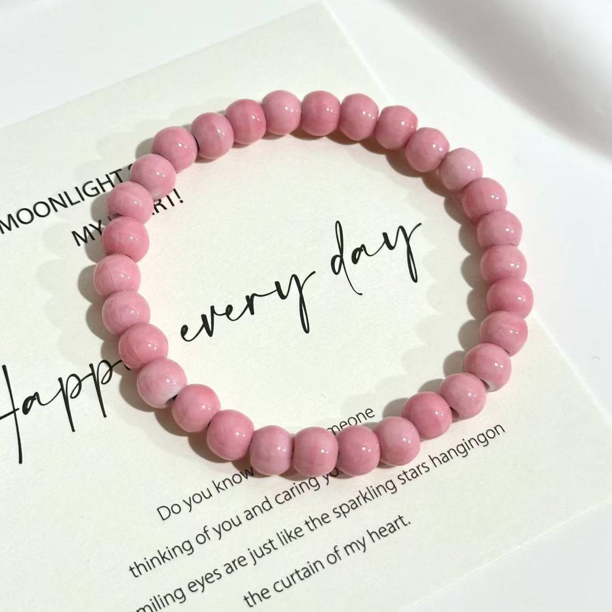 Ceramic bracelet solid color minimalist