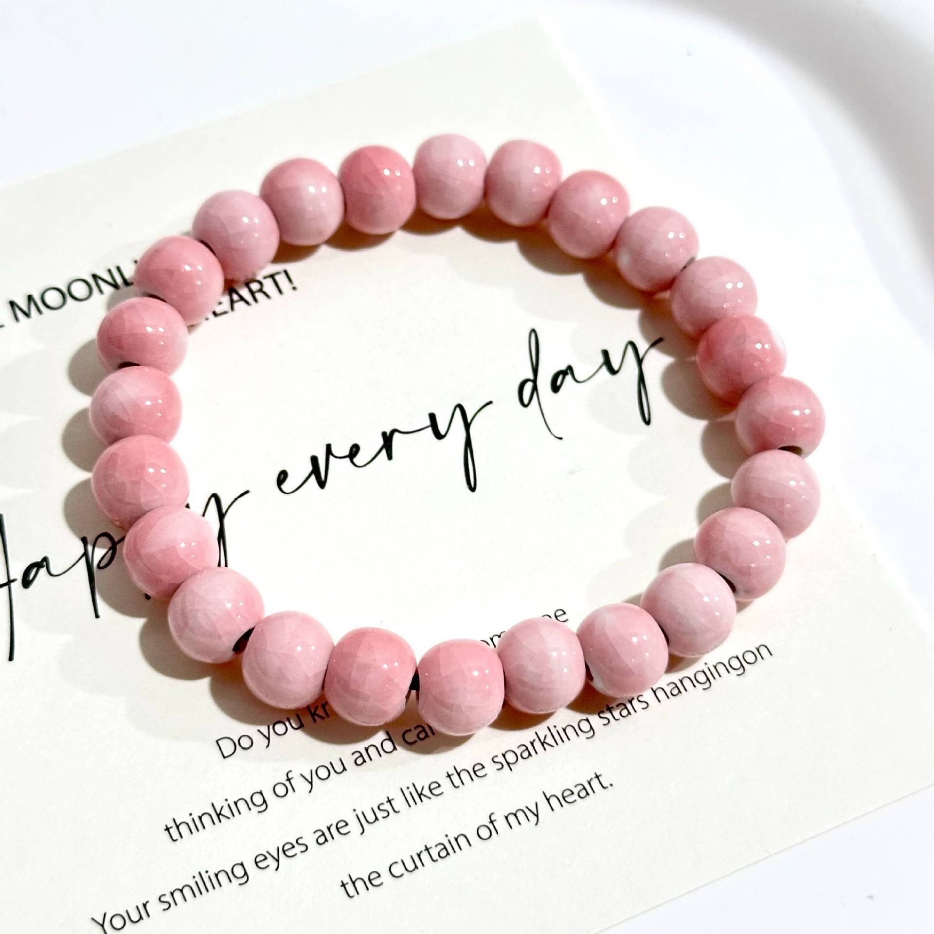 Ceramic bracelet solid color minimalist