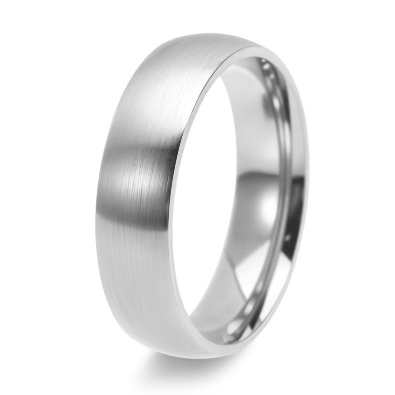 Domed Brush Finished  Tungsten Wedding Band  4mm-10mm